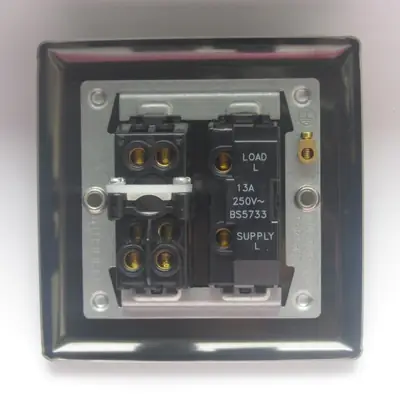 Varilight XT6UFOD | 13A Unswitched Fused Spur with Flex Outlet, Brushed Steel