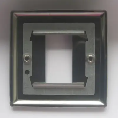 25491-2 Varilight XTG1 | DataGrid 1 Grid Spaces Faceplate, Brushed Steel