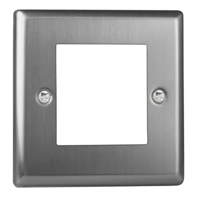 Read more on Varilight XTG2 | DataGrid 2 Grid Spaces Faceplate, Brushed Steel