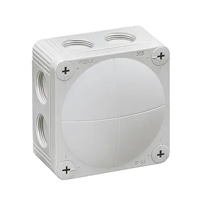 23816-2 Wiska 10060401 | COMBI 308 IP66/67 Junction Box with Terminals, Grey
