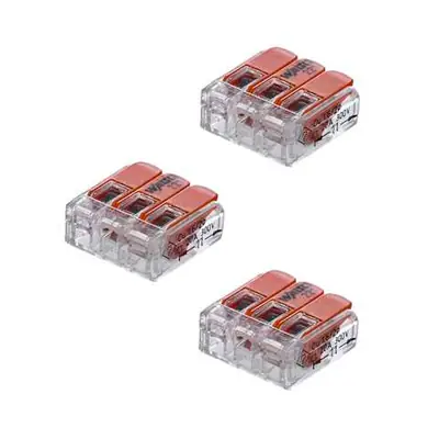 Wiska 10109901 | COMBI 206 IP66/67 Waterproof Junction Box with 3x WAGO Connectors, Grey