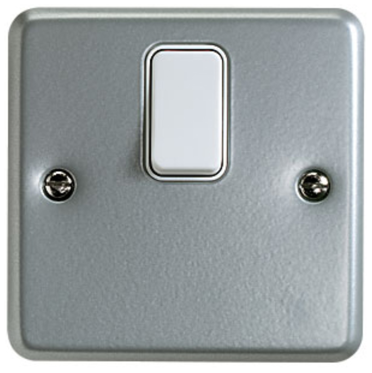 MK K5212ALM 20A Double Pole 1 Gang Rocker Switch, Metal Clad Go Sparky