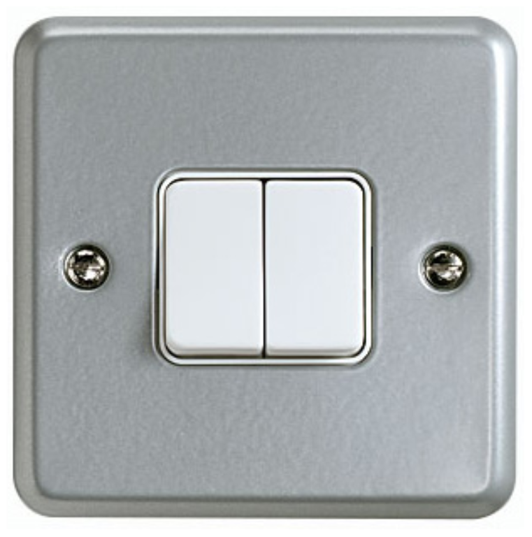 MK K3592ALM 10A 2 Gang 2 Way Single Pole Light Switch Plate wit- Go Sparky