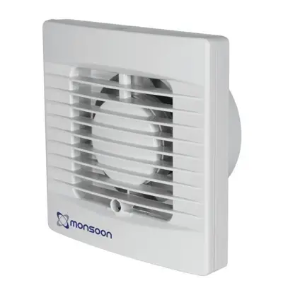 National Ventilation MER100S Kitchen/Bathroom Extractor Axial Ceiling/Wall Fan.
