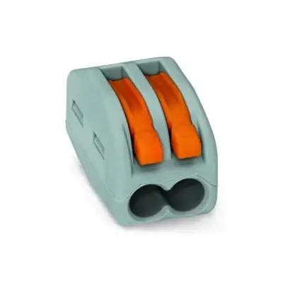 Wago 222-412 32A 2 Way Compact Lever Operated Cable Splicing Connector Terminal Block